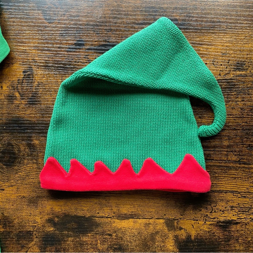 NWT! Hanna Andersson Elf Buddy Christmas Hat Small, Holiday Green, Red, 3-4 yrs